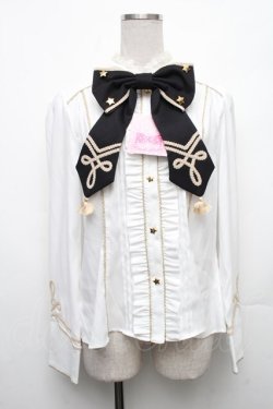 画像1: Angelic Pretty / CIRCUS Ribbonブラウス  白ｘ黒 S-26-03-06-007-AP-BL-AS-ZS