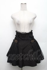 Rojita / オーバーチュールウエストフリルスカート  黒 S-26-03-06-063-LO-SK-HR-ZS