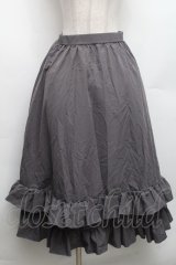 FLC / 皆方由衣コラボ/ティアードスカート M グレー S-26-03-06-064-LO-SK-AS-ZS