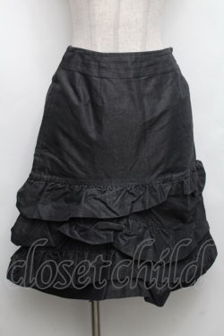 画像1: Jane Marple Dans Le Salon / デニムスカート  黒 S-26-03-06-065-JM-SK-AS-ZS