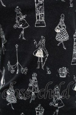 画像3: Emily Temple cute / プリントキャミソール  黒ｘ白 S-26-03-06-001-ET-TO-AS-ZS