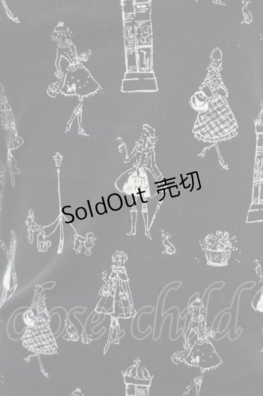 画像3: Emily Temple cute / プリントキャミソール  黒ｘ白 S-26-03-06-001-ET-TO-AS-ZS (3)