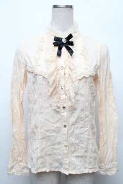 画像1: axes femme kawaii / プリーツカラーブラウス  オフ S-26-03-06-011-AX-BL-AS-ZS