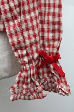 画像3: axes femme kawaii / チェック柄ブラウス  赤 S-26-03-06-014-AX-BL-AS-ZS