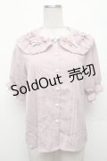 MA*RS / 襟フリルリボン半袖ブラウス  ピンク S-26-03-06-015-EL-BL-HR-ZS