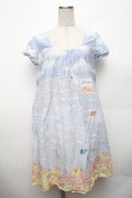 Cherir la femme / コットンワンピース  ブルー S-26-03-06-017-LO-OP-AS-ZS