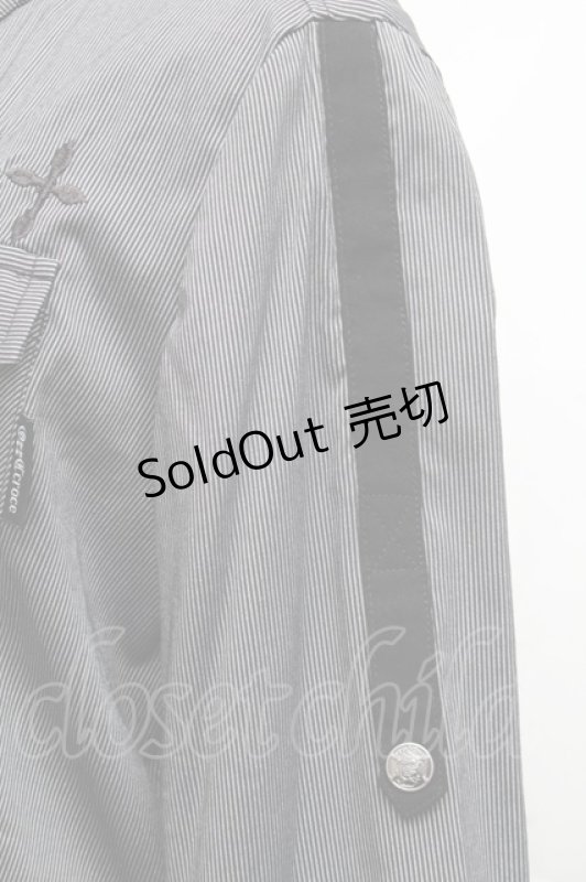 画像4: Ozz Croce / ロングシャツ  黒ｘ白 S-26-03-06-018-OO-TO-AS-ZS (4)