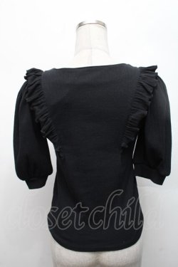 画像2: Ank Rouge / プチリボンリブニット  黒 S-26-03-06-021-CA-TO-HR-ZS