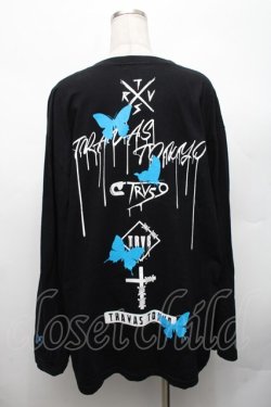 画像2: TRAVAS TOKYO / バタフライベアープリントロングスリーブカットソー  黒 S-26-03-06-022-PU-JA-AS-ZS