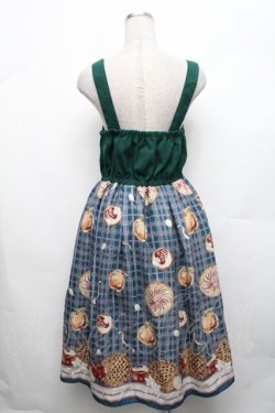 画像2: axes femme POETIQUE / アップルパイレースアップワンピース  グリーン S-26-03-06-026-AX-OP-AS-ZS