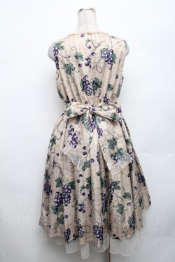 画像2: axes femme kawaii / ぶどう柄ジャンパースカート  オフ S-26-03-06-027-AX-OP-AS-ZS