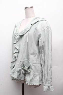 画像3: WONDERFUL WORLD / フード付フリルオーバーブラウス  ミント S-26-03-08-024-LO-BL-AS-ZS