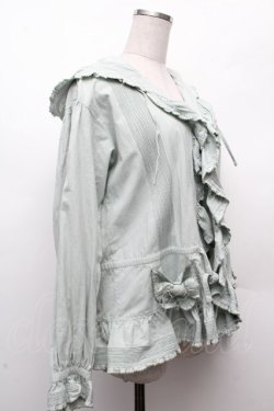 画像4: WONDERFUL WORLD / フード付フリルオーバーブラウス  ミント S-26-03-08-024-LO-BL-AS-ZS