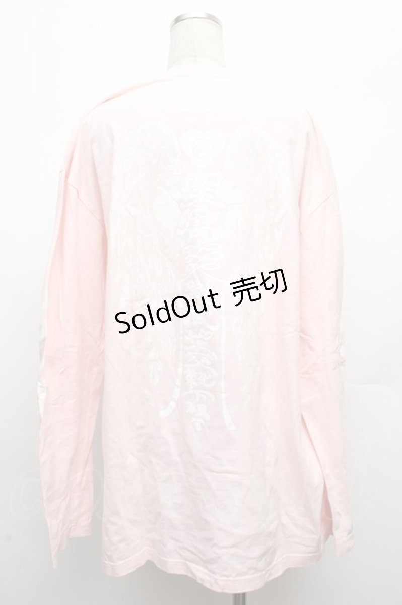 画像2: KRY CLOTHING / プリントロンT  ピンク S-26-03-08-026-EL-TO-HR-ZS (2)