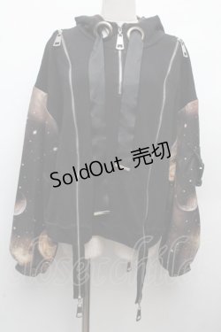 画像1: IRO+IRO / ZIPパーカー  黒 S-26-03-08-028-LO-TO-AS-ZS