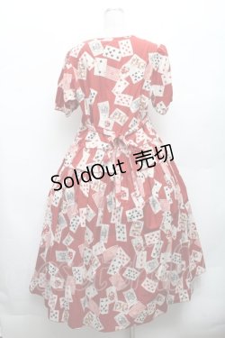 画像2: PINK HOUSE / トランプ柄ワンピース  赤 S-26-03-08-031-LO-OP-AS-ZS