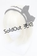 LOLITA / リボンレースカチューシャ  黒 S-26-03-08-004-LO-AC-HR-ZS