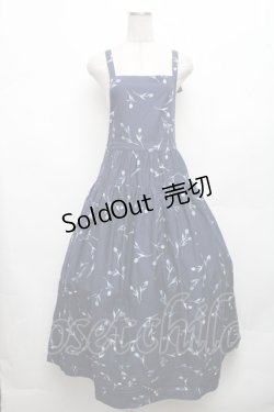 画像1: PINK HOUSE / 水玉チューリップエプロンドレス  紺 S-26-03-08-035-LO-OP-AS-ZS