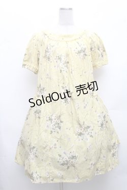 画像1: PINK HOUSE / ヒナギクブーケ柄ワンピース  イエロー S-26-03-08-036-LO-SK-AS-ZS