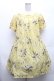 画像1: PINK HOUSE / ヒナギクブーケ柄ワンピース  イエロー S-26-03-08-036-LO-SK-AS-ZS (1)