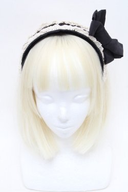 画像2: LOLITA / リボンレースカチューシャ  黒 S-26-03-08-004-LO-AC-HR-ZS