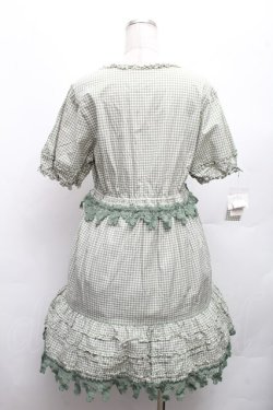 画像2: PINK HOUSE / クローバーレースギンガムワンピース  グリーン S-26-03-08-038-LO-OP-AS-ZS