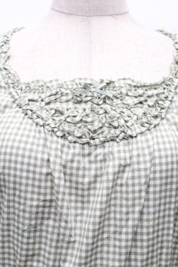 画像3: PINK HOUSE / クローバーレースギンガムワンピース  グリーン S-26-03-08-038-LO-OP-AS-ZS