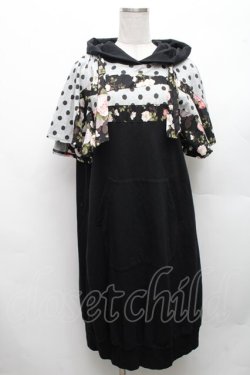 画像1: PINK HOUSE / スウェットワンピース  黒 S-26-03-08-040-LO-OP-AS-ZS