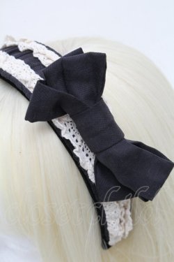 画像3: LOLITA / リボンレースカチューシャ  黒 S-26-03-08-004-LO-AC-HR-ZS