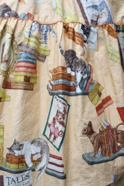 画像3: PINK HOUSE / 書斎の猫たちミディ丈ワンピース  オレンジ S-26-03-08-041-LO-ZA-AS-ZS