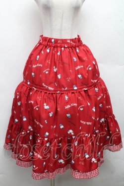 画像1: axes femme / ハローキティプリントスカート  赤 S-26-03-08-042-AX-SK-AS-ZS