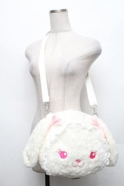 画像1: BABY,THE STARS SHINE BRIGHT / うさくみゃんのおかおBag  白 S-26-03-08-005-BA-BG-AS-ZS