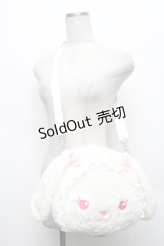 画像1: BABY,THE STARS SHINE BRIGHT / うさくみゃんのおかおBag  白 S-26-03-08-005-BA-BG-AS-ZS (1)