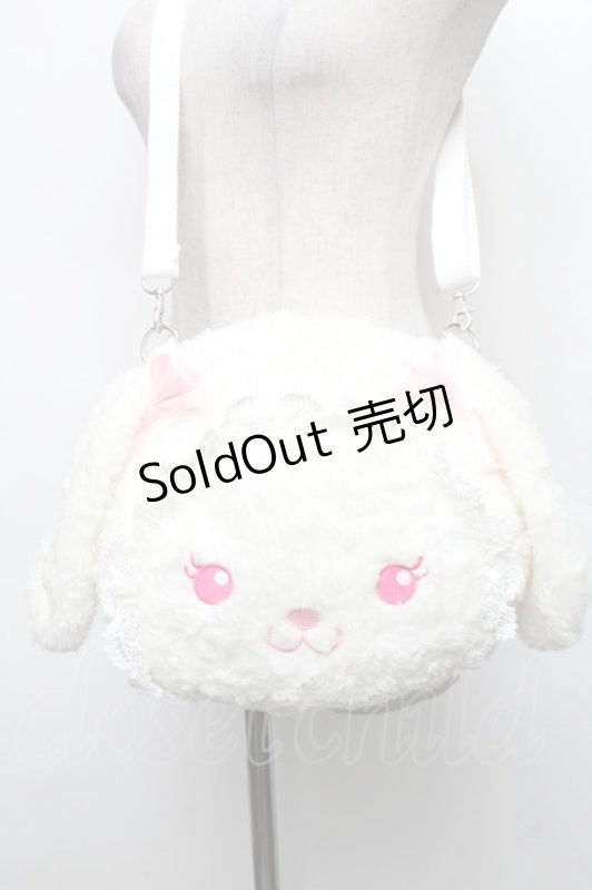 画像2: BABY,THE STARS SHINE BRIGHT / うさくみゃんのおかおBag  白 S-26-03-08-005-BA-BG-AS-ZS (2)
