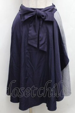 画像1: axes femme / 切替スカート  紺 S-26-03-08-049-AX-TO-AS-ZS