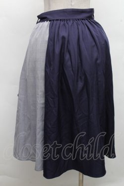 画像2: axes femme / 切替スカート  紺 S-26-03-08-049-AX-TO-AS-ZS