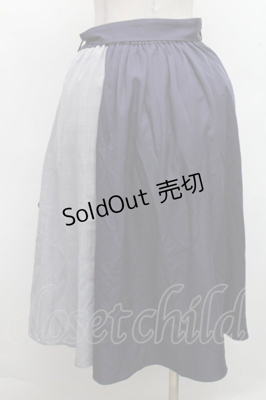 画像2: axes femme / 切替スカート  紺 S-26-03-08-049-AX-TO-AS-ZS (2)