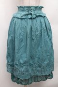 axes femme / ウエスト編み上げレーススカート  グリーン S-26-03-08-050-AX-SK-AS-ZS