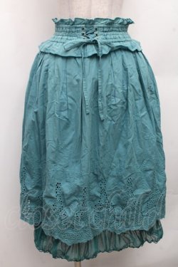 画像1: axes femme / ウエスト編み上げレーススカート  グリーン S-26-03-08-050-AX-SK-AS-ZS