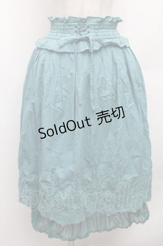 画像1: axes femme / ウエスト編み上げレーススカート  グリーン S-26-03-08-050-AX-SK-AS-ZS (1)