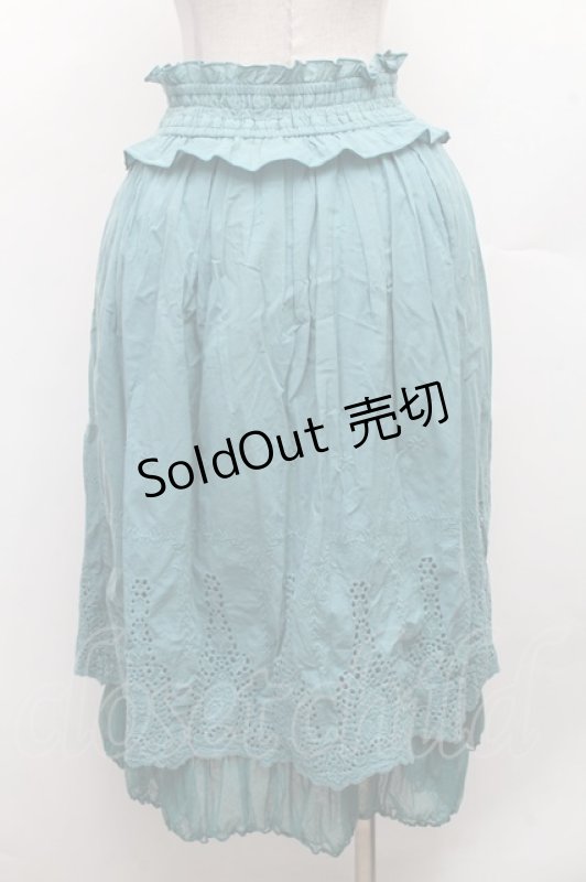 画像2: axes femme / ウエスト編み上げレーススカート  グリーン S-26-03-08-050-AX-SK-AS-ZS (2)