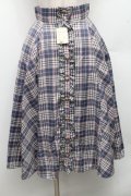 Secret Honey / チェック柄ロングスカート  ブルー S-26-03-08-053-CA-SK-HR-ZS