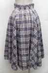 画像2: Secret Honey / チェック柄ロングスカート  ブルー S-26-03-08-053-CA-SK-HR-ZS (2)