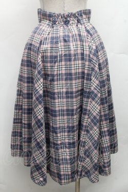 画像2: Secret Honey / チェック柄ロングスカート  ブルー S-26-03-08-053-CA-SK-HR-ZS