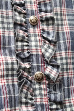 画像3: Secret Honey / チェック柄ロングスカート  ブルー S-26-03-08-053-CA-SK-HR-ZS