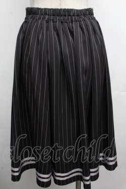 画像2: axes femme / ダブルボタンミドルスカート  黒 S-26-03-08-055-AX-SK-AS-ZS