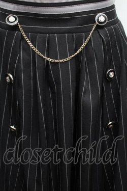 画像4: axes femme / ダブルボタンミドルスカート  黒 S-26-03-08-055-AX-SK-AS-ZS