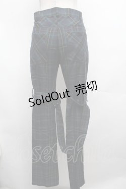 画像2: PEACE NOW / チェックボンテージパンツ  グリーン S-26-03-08-056-PU-PA-HR-ZS