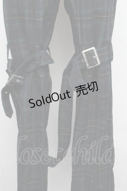 画像4: PEACE NOW / チェックボンテージパンツ  グリーン S-26-03-08-056-PU-PA-HR-ZS