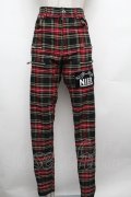NieR Clothing / チェックパンツ  赤 S-26-03-08-058-PU-PA-AS-ZS